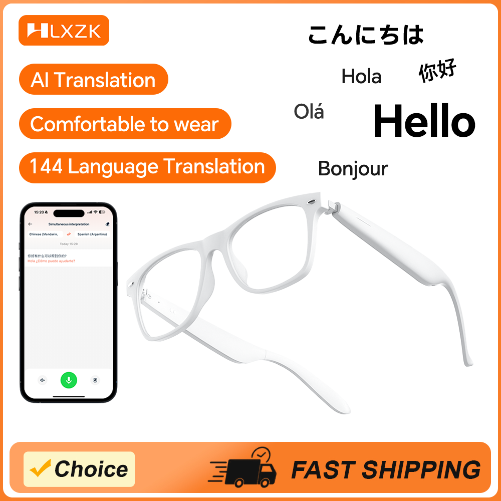Audio Music Light - Gafas AI de negocios, traductor, auriculares