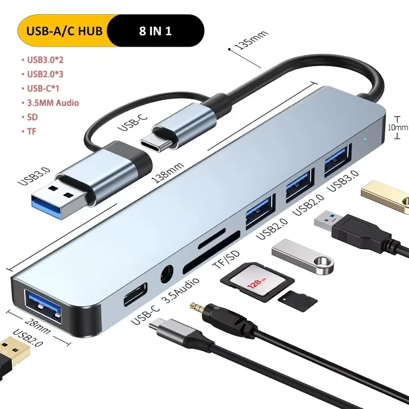 Audio Music Splitter - Hub USB tipo C, divisor USB