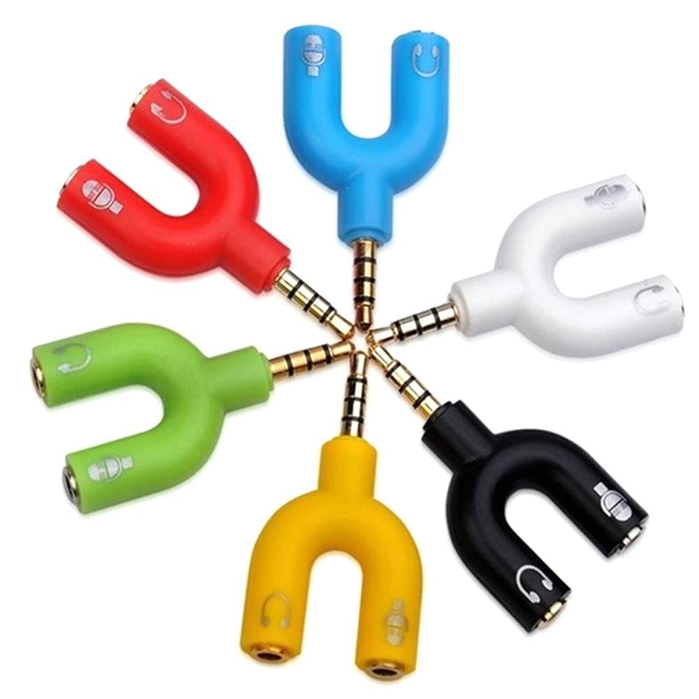 Audio Music Splitter - Adaptador Dual tipo U de 3,5