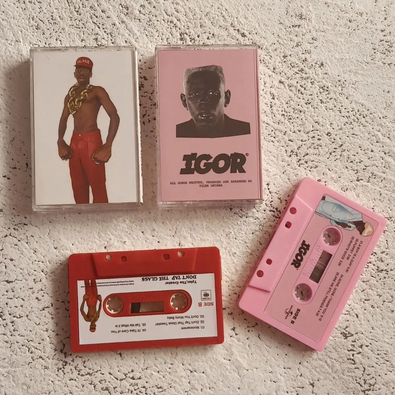 Audio Music Hip Hop - Casete Retro Rojo Estilo Hip Hop