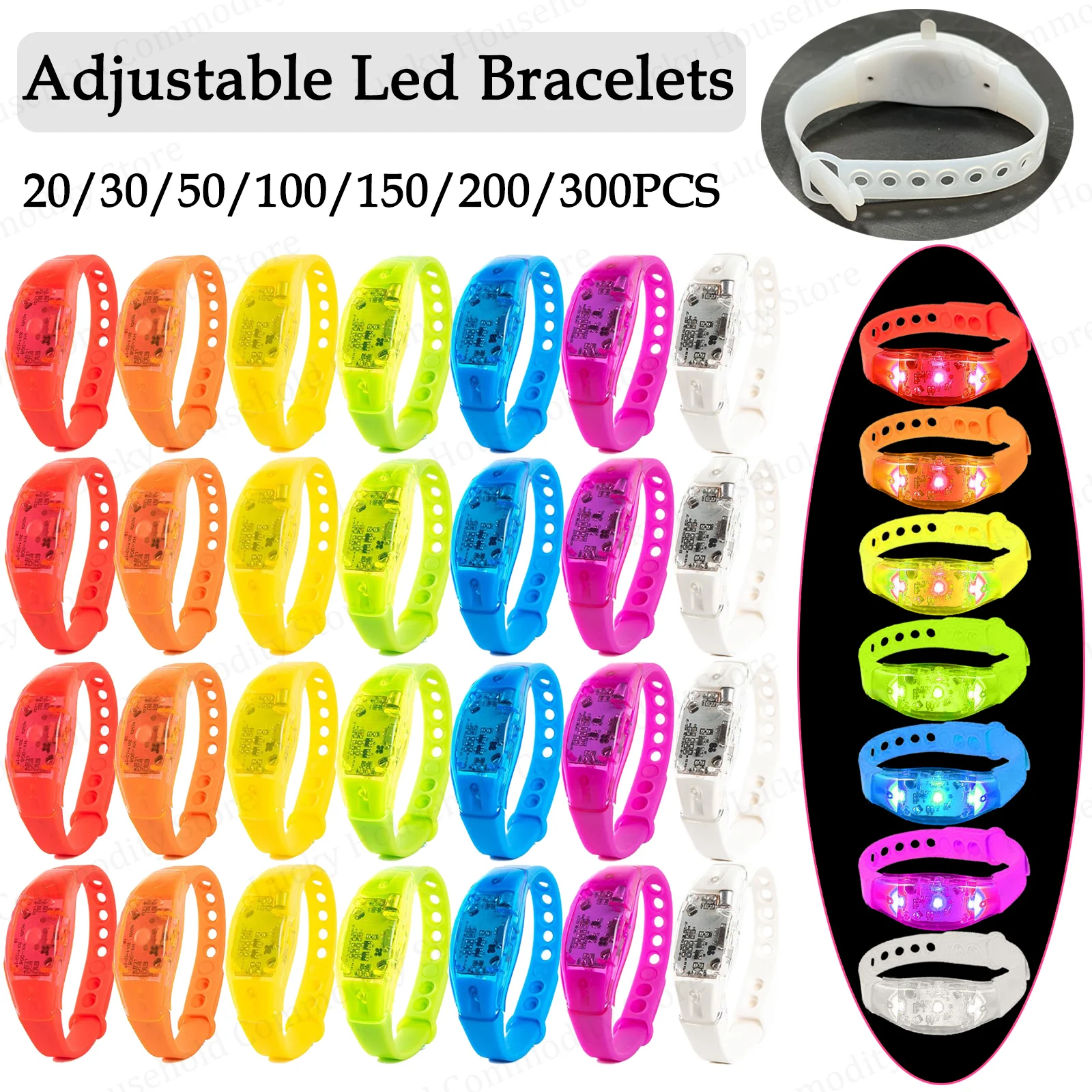 Pulseras luminosas LED con luc - Audio Music Com reseña y precio