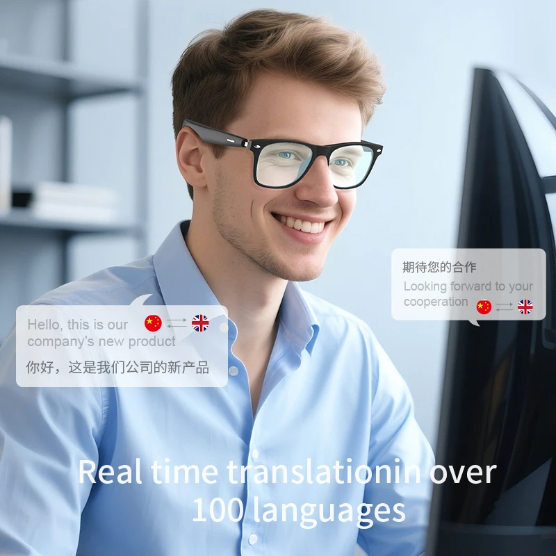 Gafas AI de negocios, traducto - Audio Music Light reseña y precio
