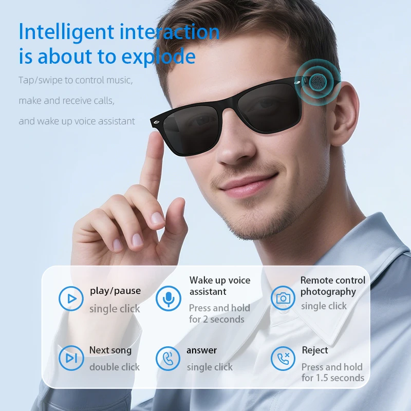 Gafas AI de negocios, traducto - Audio Music Light reseña y precio