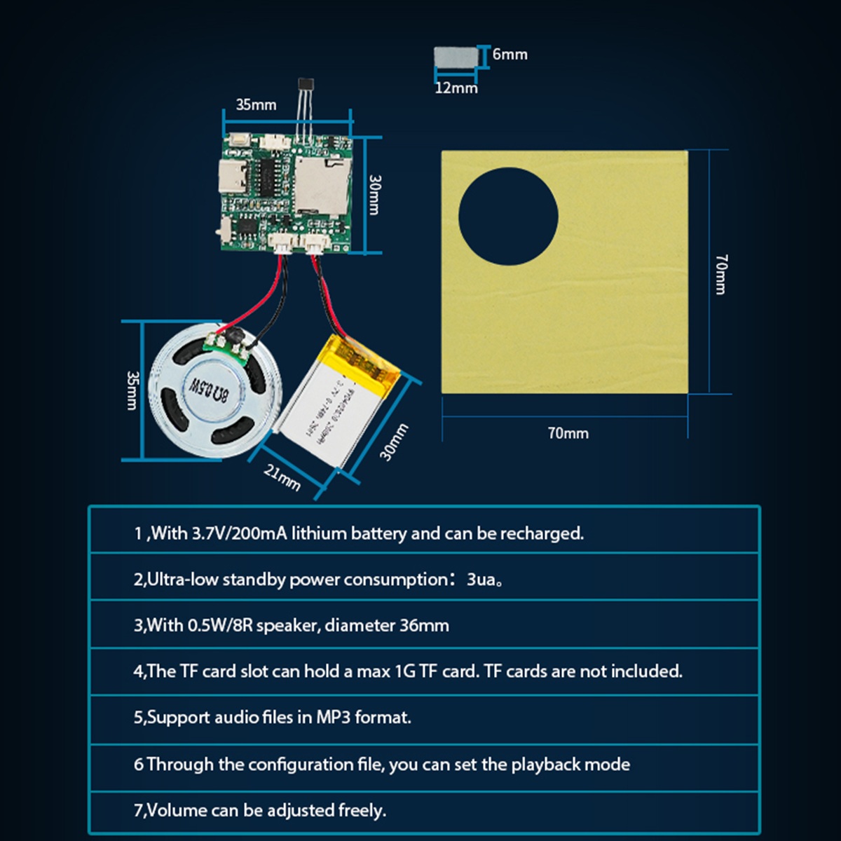 Módulo Grabador de Sonido Prog - Audio Music Mp3 Download reseña y precio