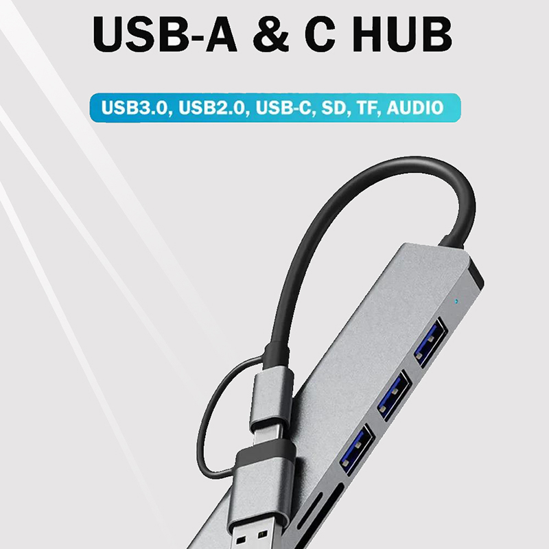 Hub USB tipo C, divisor USB 8  - Audio Music Splitter reseña y precio