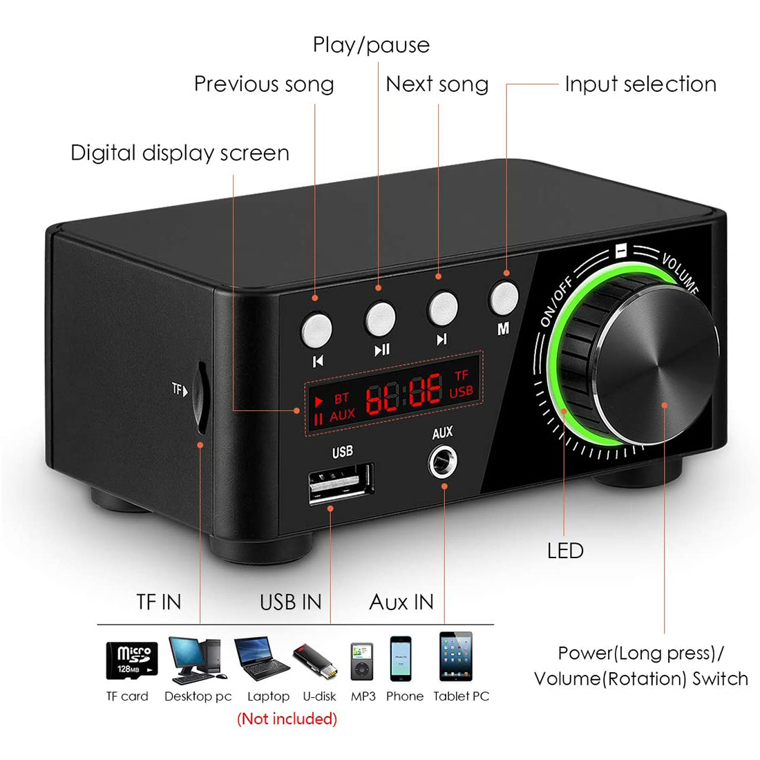 Placa amplificadora de potenci - Audio Music Light reseña y precio