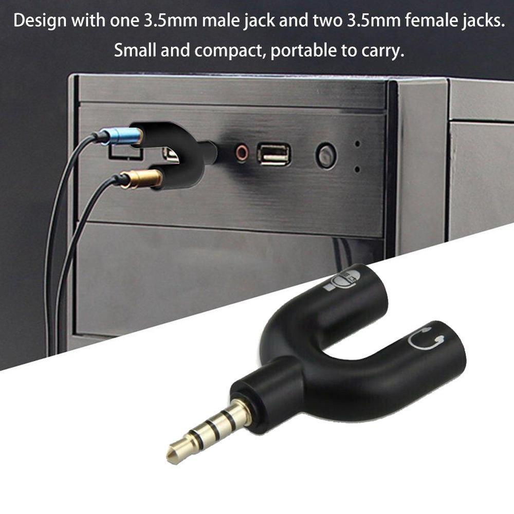 Adaptador Dual tipo U de 3,5 M - Audio Music Splitter reseña y precio