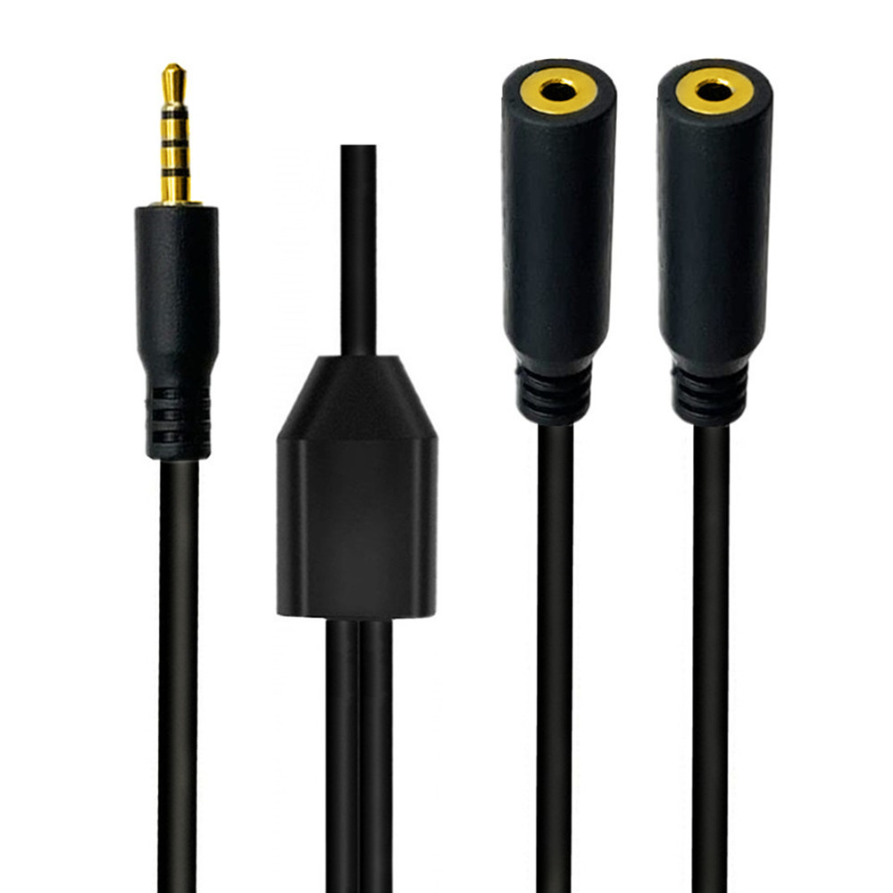 Chapado en oro 4 polos 2,5mm m - Audio Music Splitter reseña y precio