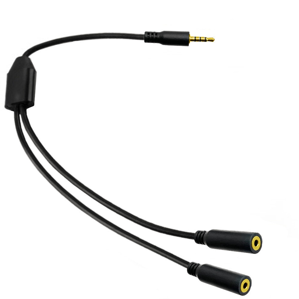 Chapado en oro 4 polos 2,5mm m - Audio Music Splitter reseña y precio