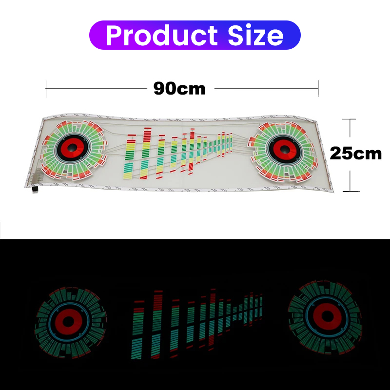 Parabrisas de coche LED sonido - Audio Music Light reseña y precio