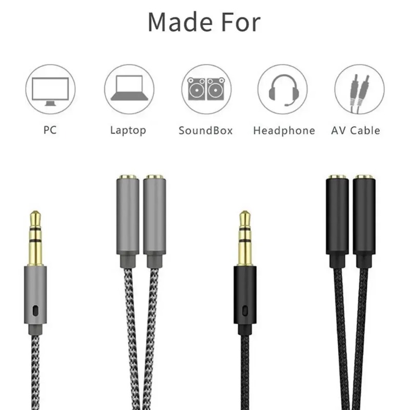 Adaptador de auriculares micró - Audio Music Splitter reseña y precio