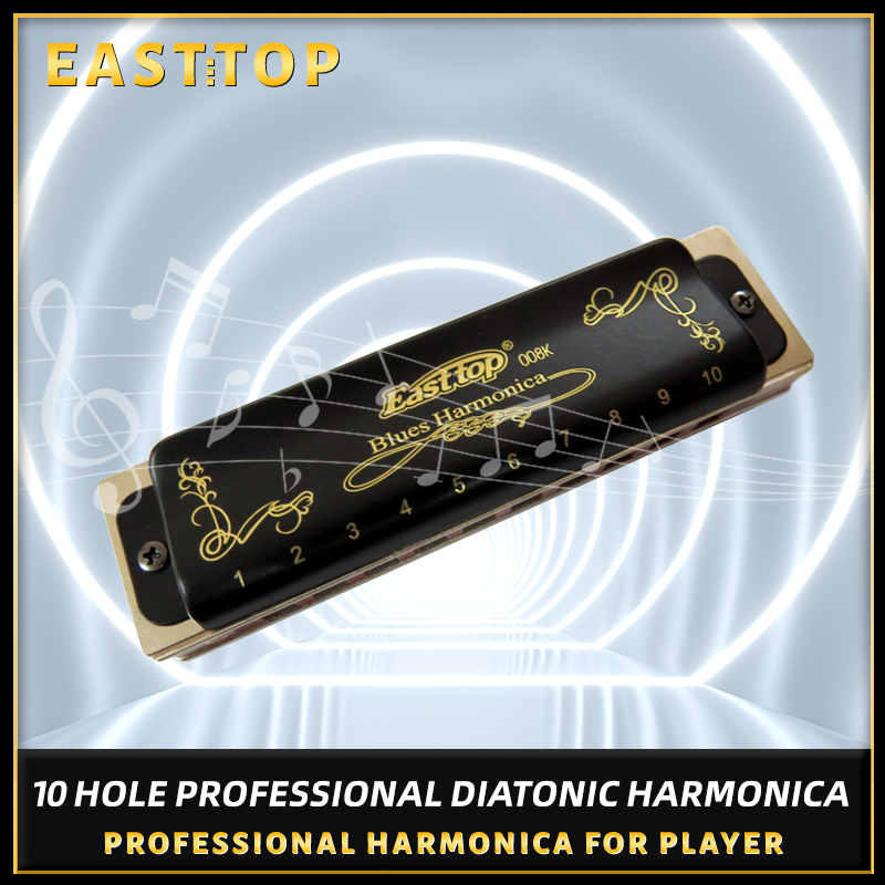 EASTTOP armónica de blues T008 - Harmonica 10 Hole reseña y precio