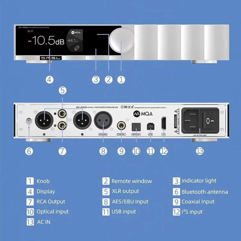 SMSL D400 PRO D400PRO decodifi - Music Audio Pro reseña y precio