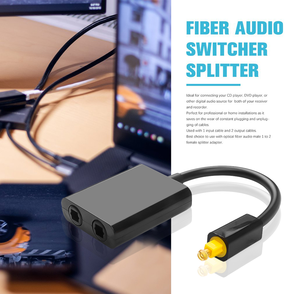 Cable divisor de audio óptico  - Audio Music Splitter reseña y precio